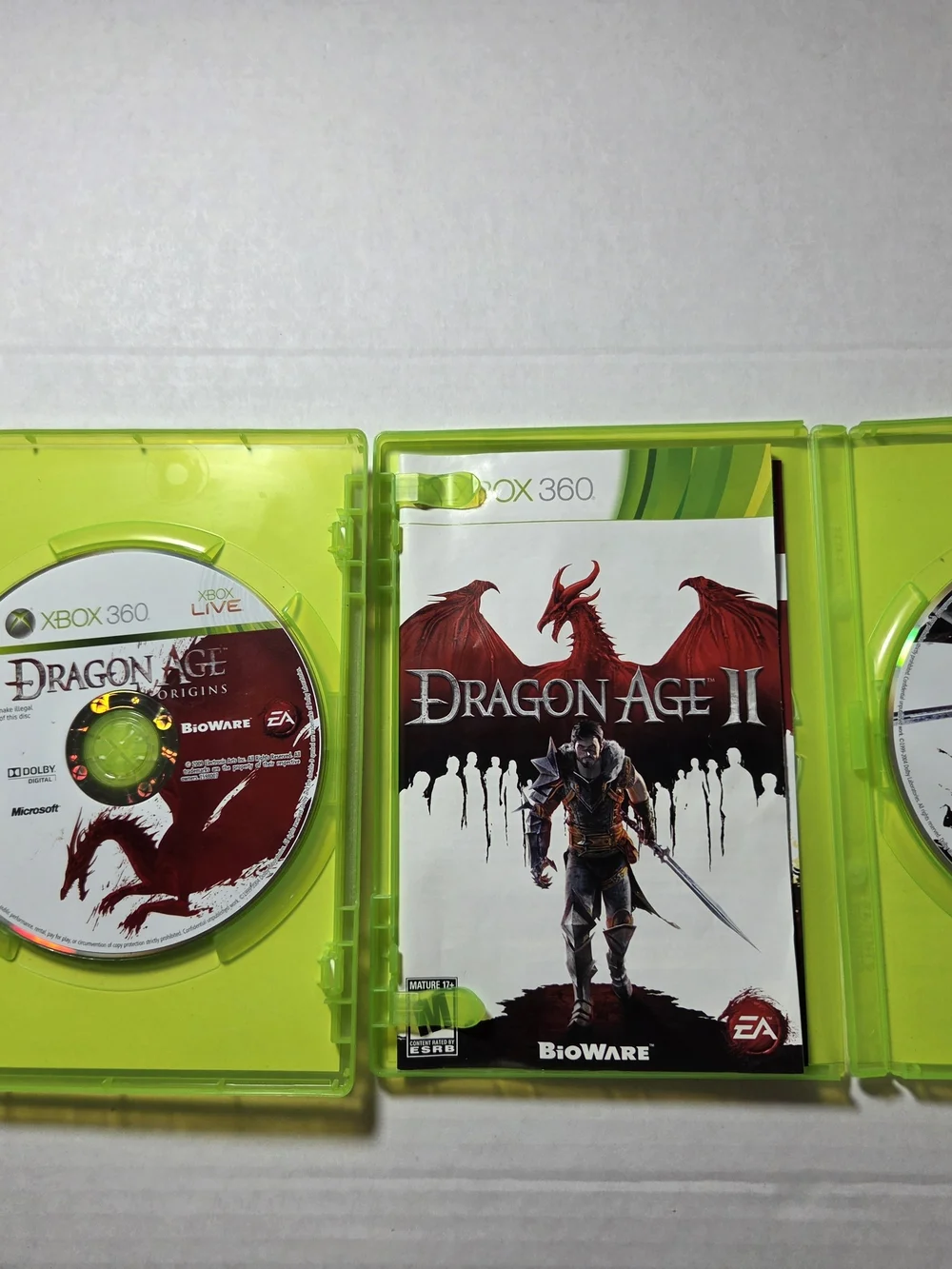 EA Dragon Age Origins + Dragon Age II Xbox 360 M RPG Fantasy